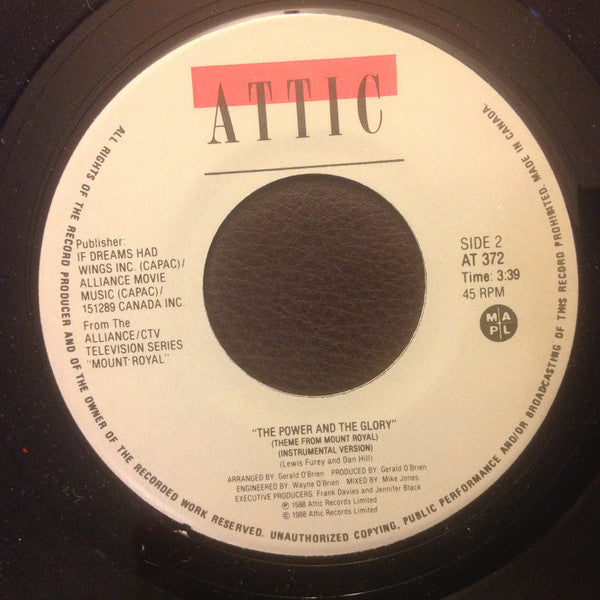 Alfie Zappacosta* And Sherry Kean : The Power And The Glory (7", Single)