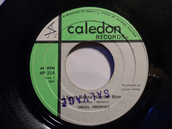 Orval Prophet : South Bound Number Nine (7", Single)