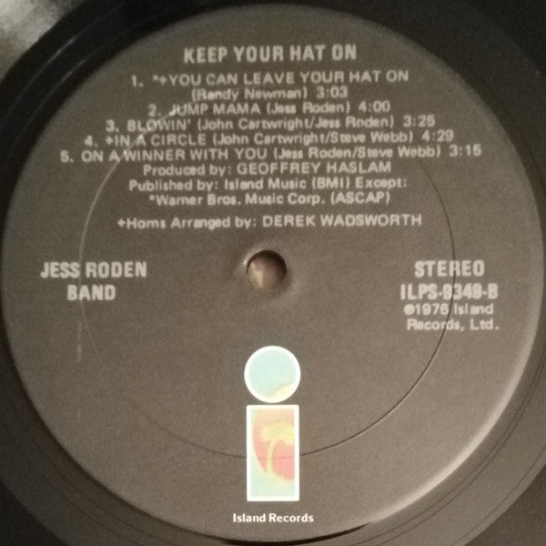 The Jess Roden Band : Keep Your Hat On (LP, Album)