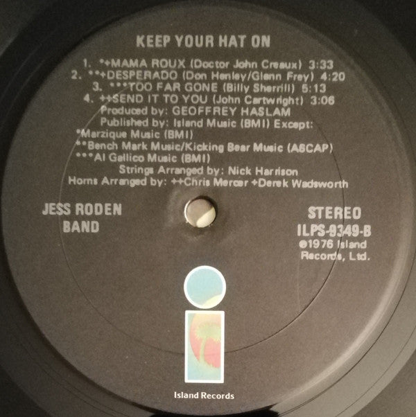 The Jess Roden Band : Keep Your Hat On (LP, Album)