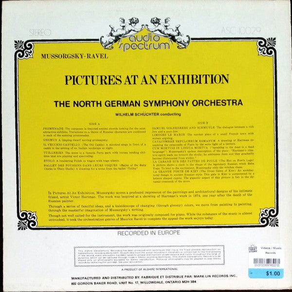 Modest Mussorgsky - Maurice Ravel : Das Norddeutsche Symphonieorchester, Wilhelm Schüchter : Pictures At An Exhibition (LP)