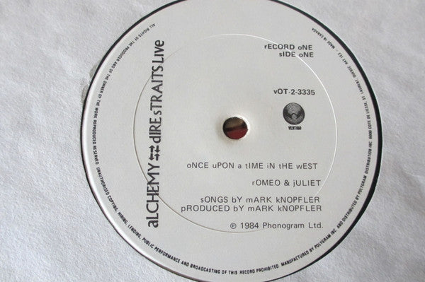 Dire Straits : Alchemy - Dire Straits Live (2xLP, Album, Gat)