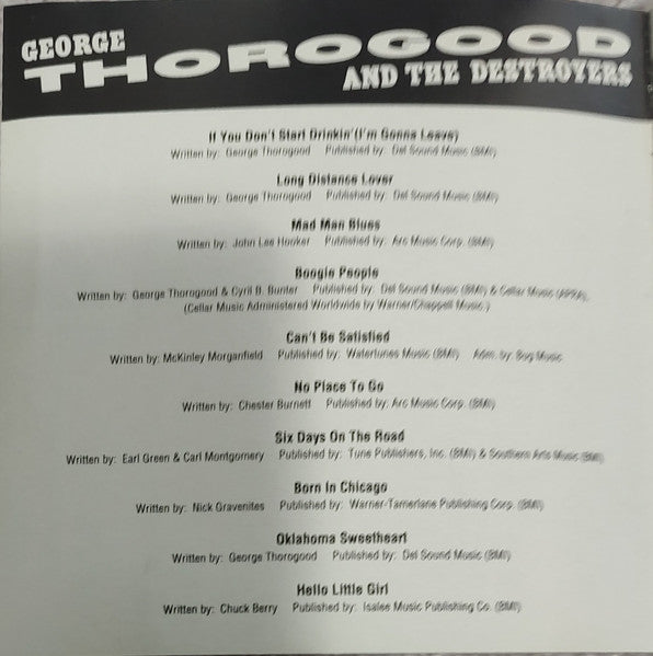 George Thorogood & The Destroyers : Boogie People (CD, Album)