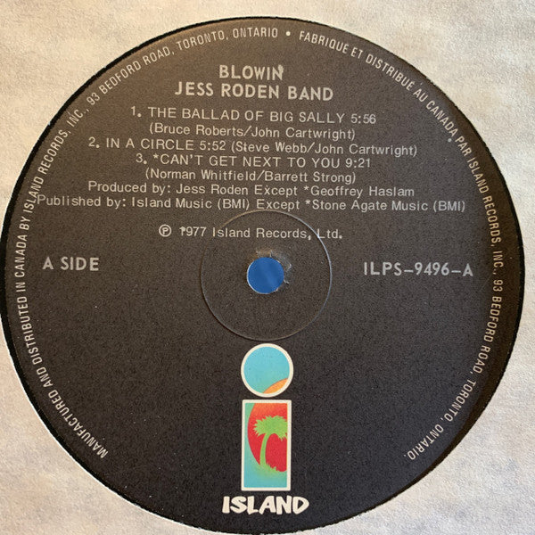 The Jess Roden Band : Blowin' (LP, Album)