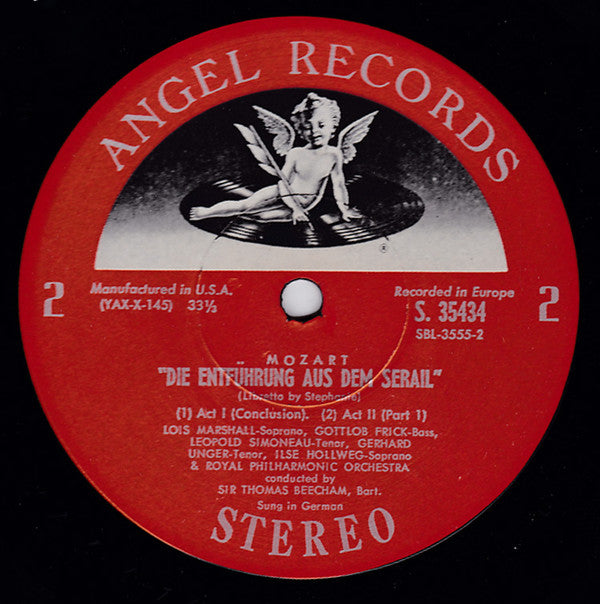 Wolfgang Amadeus Mozart - The Beecham Choral Society And Royal Philharmonic Orchestra Conducted By Sir Thomas Beecham, Lois Marshall, Ilse Hollweg, Leopold Simoneau, Gerhard Unger, Gottlob Frick : The Abduction From The Seraglio (2xLP + Box)