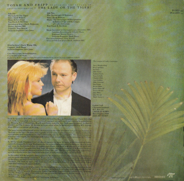 Toyah & Fripp* Featuring The League Of Crafty Guitarists : The Lady Or The Tiger? (LP, Album)