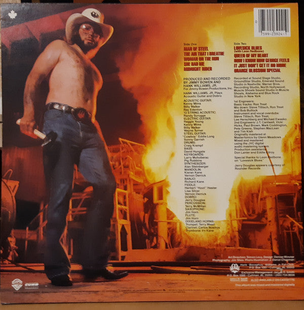 Hank Williams Jr. : Man Of Steel (LP, Album)