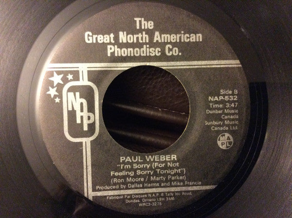 Paul Weber (3) : I Can't Say No (7", Single)