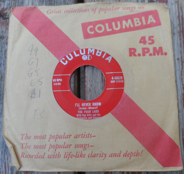 The Four Lads : No, Not Much! (7", Single)