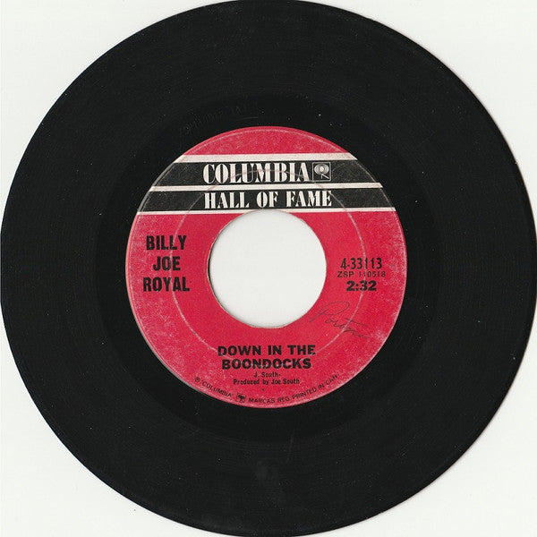 Billy Joe Royal : Down In The Boondocks / I've Got To Be Somebody (7", Single)
