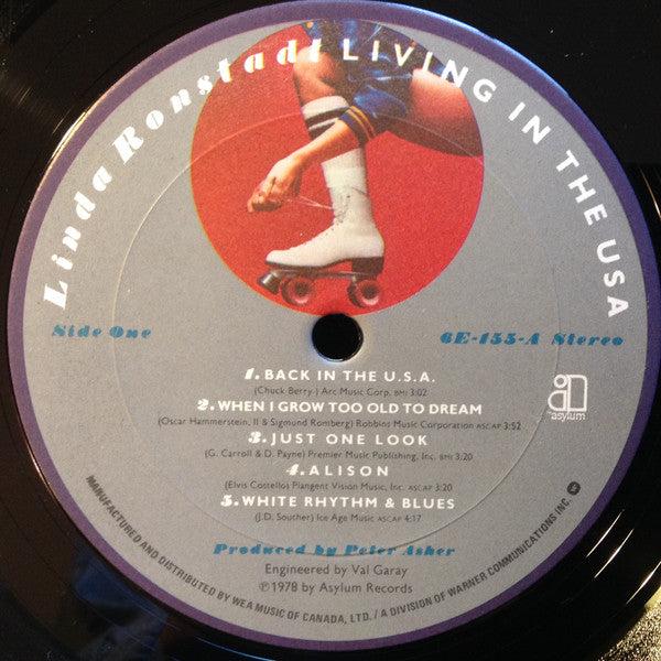 Linda Ronstadt : Living In The USA (LP, Album, Gat)