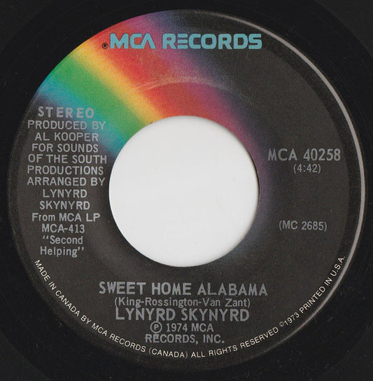 Lynyrd Skynyrd : Sweet Home Alabama (7", Single)