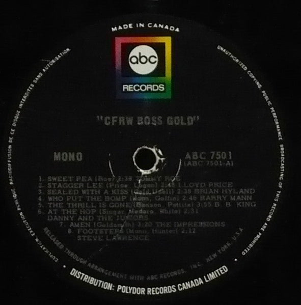 Various : CFRW 1470 Boss Gold (LP, Comp, Mono)