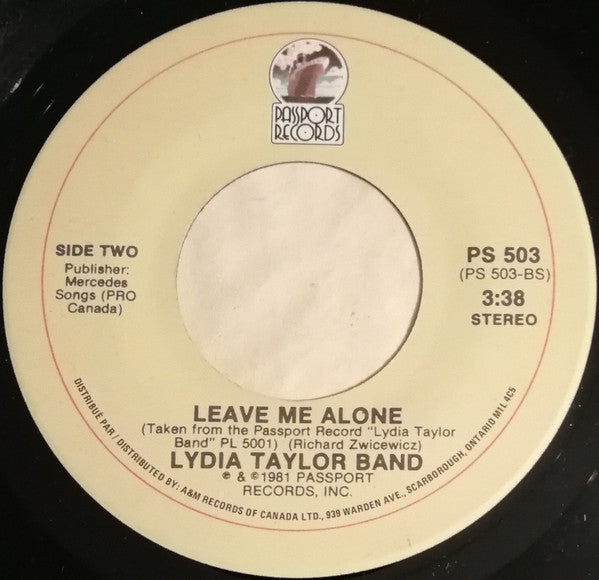The Lydia Taylor Band : Miracles / Leave Me Alone (7")