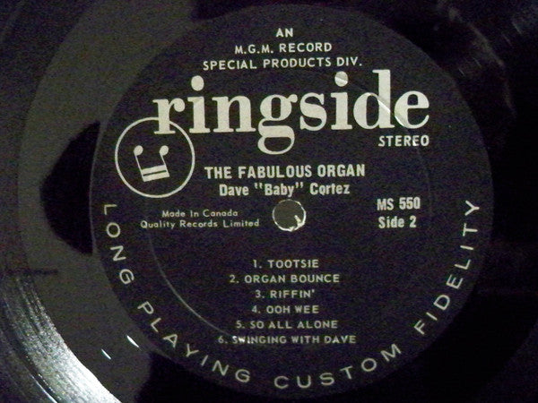Dave "Baby" Cortez : The Fabulous Organ (LP, Album)