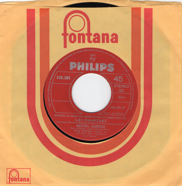 Michel Sardou : America America (7", Single)