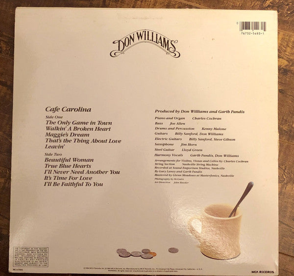 Don Williams (2) : Cafe Carolina (LP, Album, Club)