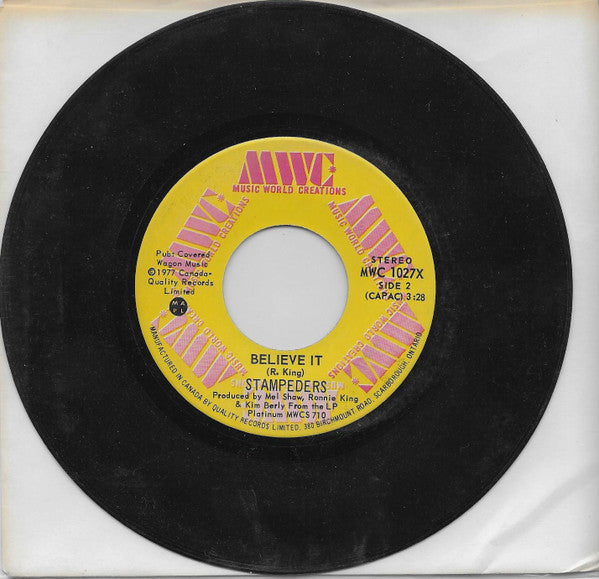 The Stampeders : Man Smart, Woman Smarter (7", Single)