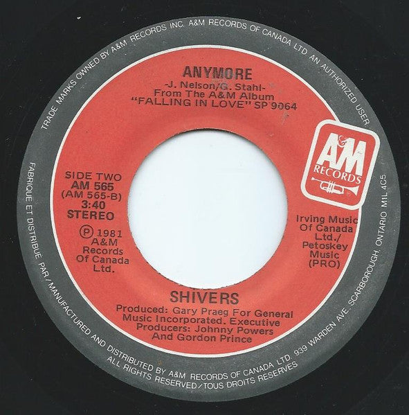 Shivers (9) : How Can I Tell You Now (7")