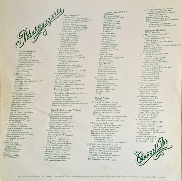 Curved Air : Phantasmagoria (LP, Album, San)