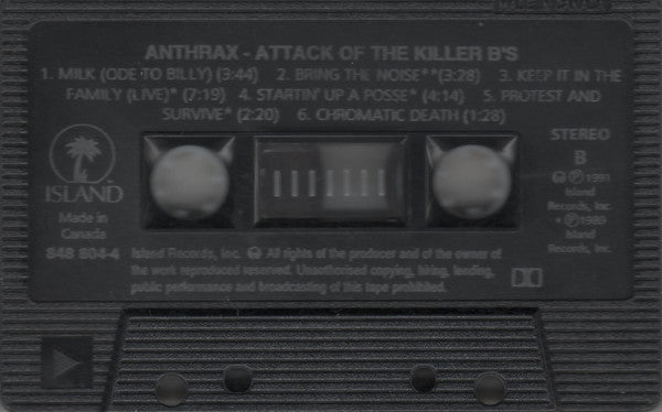 Anthrax : Attack Of The Killer B's (Cass, Comp)