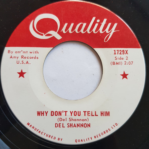 Del Shannon : Break Up / Why Don't You Tell Him (7", Single)