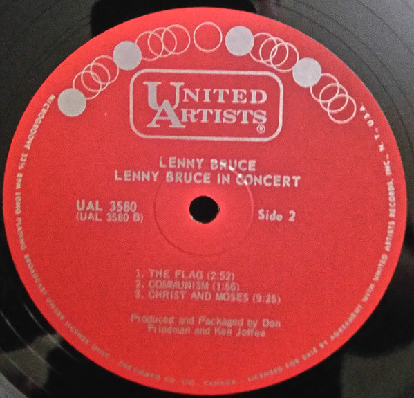 Lenny Bruce : Lenny Bruce In Concert (LP, Album, Mono)