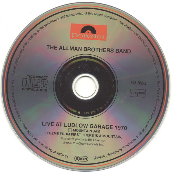 The Allman Brothers Band : Live At Ludlow Garage 1970 (2xCD, Album, RE, PMD)