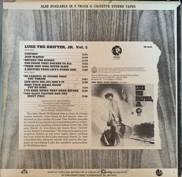 Luke The Drifter, Jr : Luke The Drifter, Jr. Vol. 2 (LP, Album)