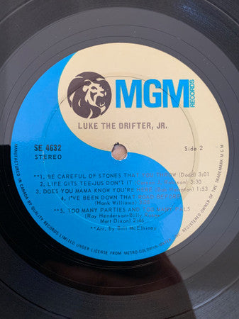 Luke The Drifter, Jr : Luke The Drifter, Jr. Vol. 2 (LP, Album)