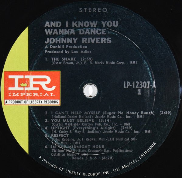 Johnny Rivers : ...And I Know You Wanna Dance (LP, Album, RE)