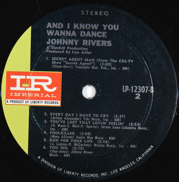 Johnny Rivers : ...And I Know You Wanna Dance (LP, Album, RE)