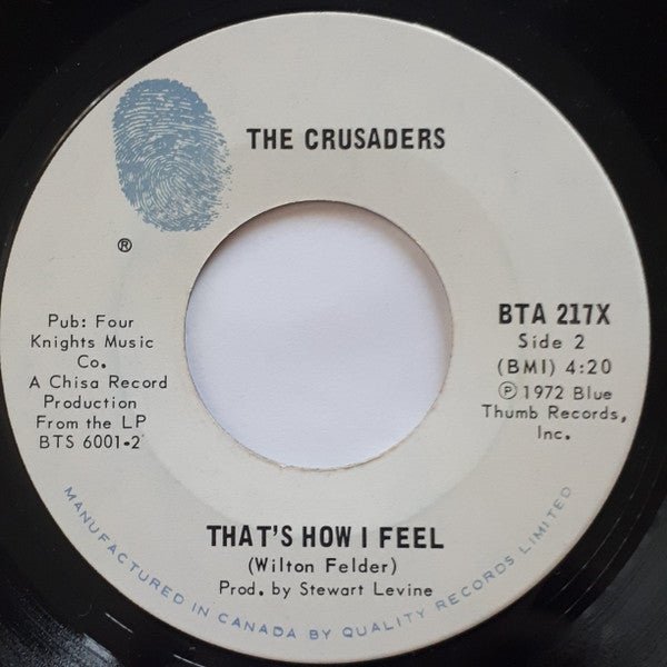 The Crusaders : So Far Away / That's How I Feel (7", Single)