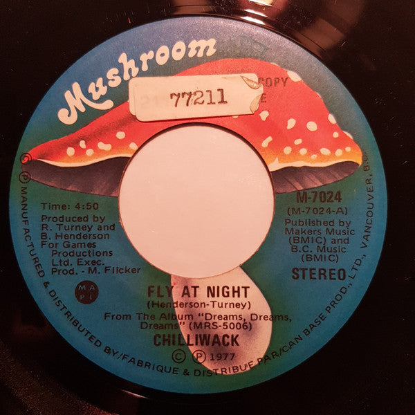 Chilliwack : Fly At Night (7", Mono, Promo)