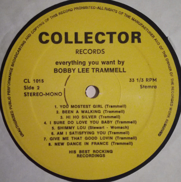 Bobby Lee Trammell : His Very Best Recordings (LP, Comp)