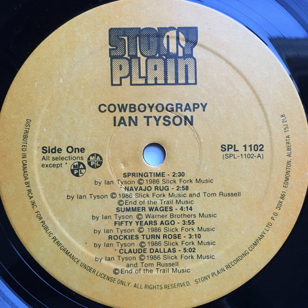Ian Tyson : Cowboyography (LP, Album)