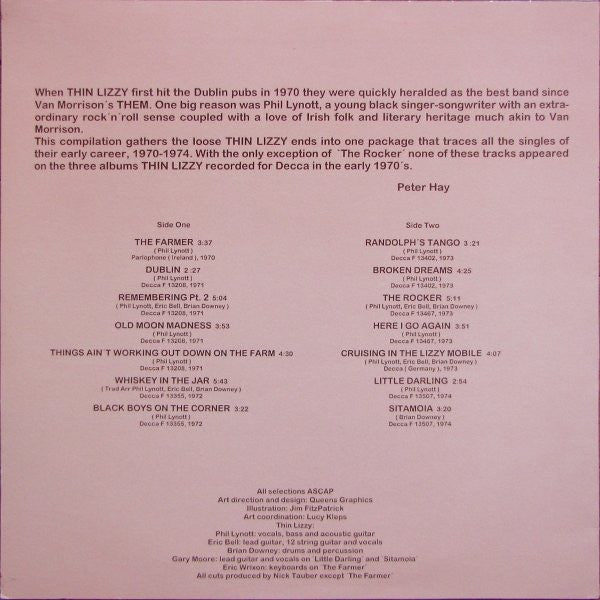 Thin Lizzy : Black Boys On The Corner (1970 - 1974) (LP, Comp, RE)