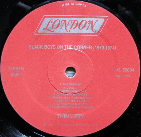 Thin Lizzy : Black Boys On The Corner (1970 - 1974) (LP, Comp, RE)