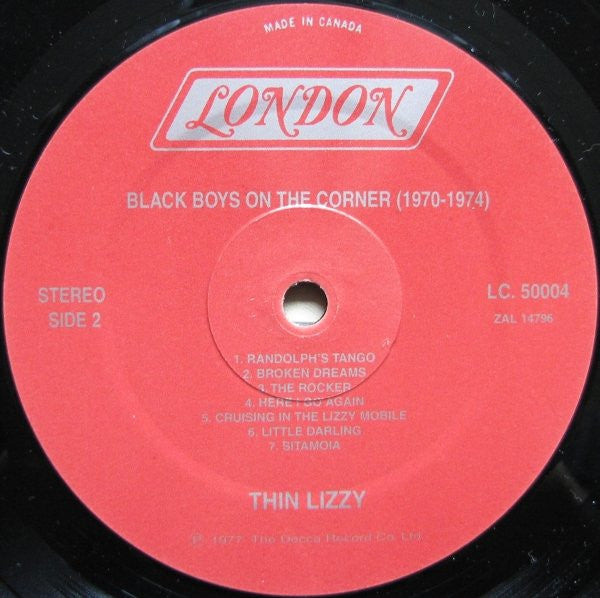 Thin Lizzy : Black Boys On The Corner (1970 - 1974) (LP, Comp, RE)