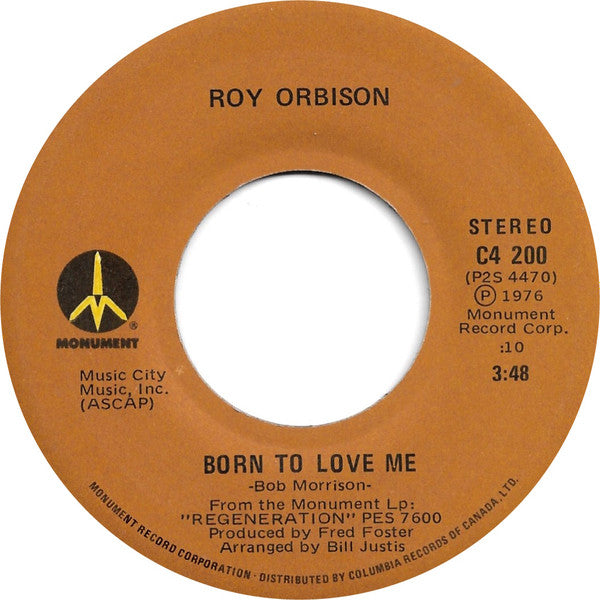 Roy Orbison : (I'm A) Southern Man / Born To Love Me (7", Single)