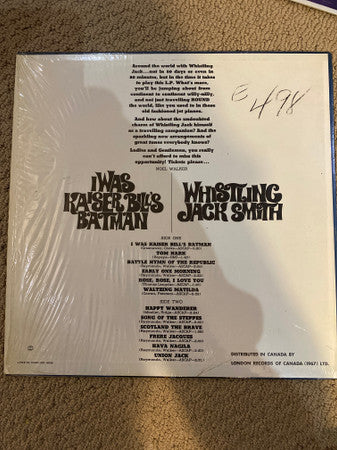 Whistling Jack Smith : I Was Kaiser Bill's Batman (LP, Album)