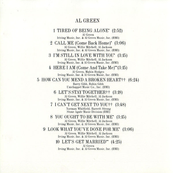 Al Green : 14 Greatest Hits (CD, Comp, Club, RP)