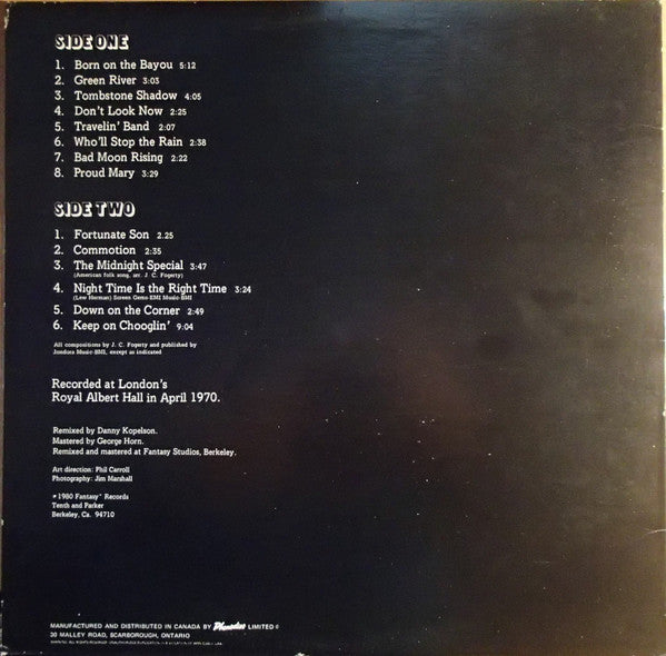 Creedence Clearwater Revival : The Royal Albert Hall Concert (LP, Album)