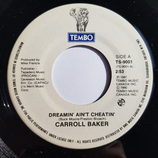 Carroll Baker : Dreamin' Ain't Cheatin' (7", Single)