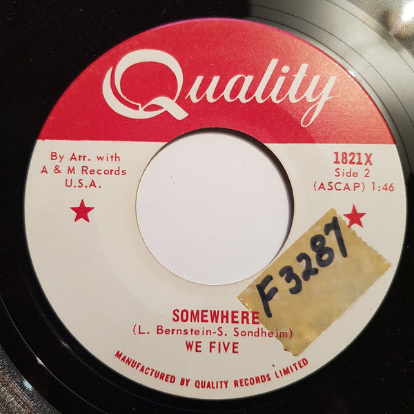 We Five : There Stands The Door / Somewhere (7", Single)