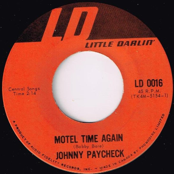 Johnny Paycheck : Motel Time Again (7", Single)