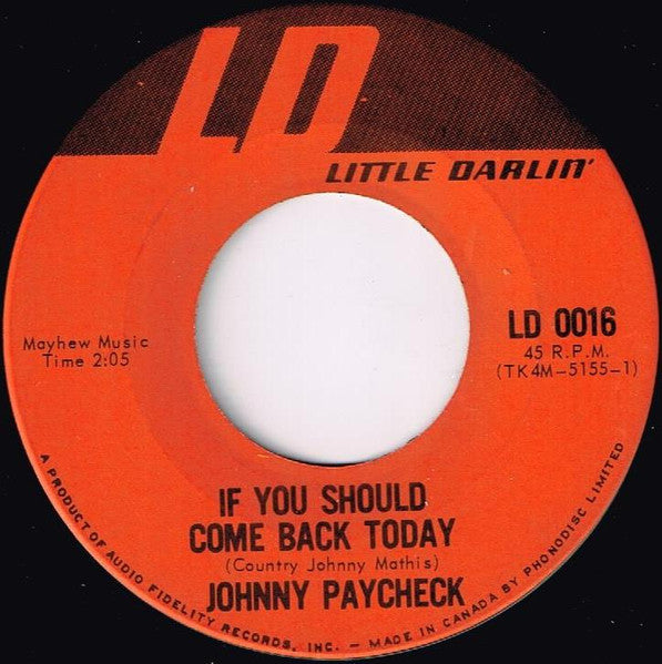 Johnny Paycheck : Motel Time Again (7", Single)