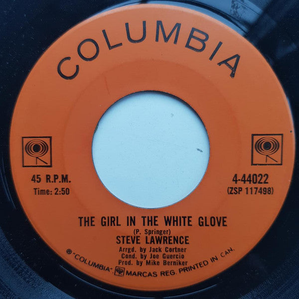 Steve Lawrence (2) : Did I Ever Really Live / The Girl In The White Glove (7", Single)