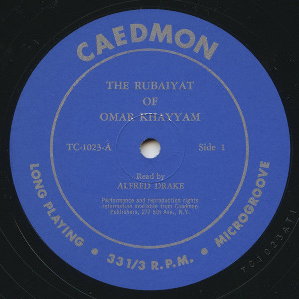 Alfred Drake : The Rubaiyat Of Omar Khayyam & Sohrab And Rustum (LP, Album)