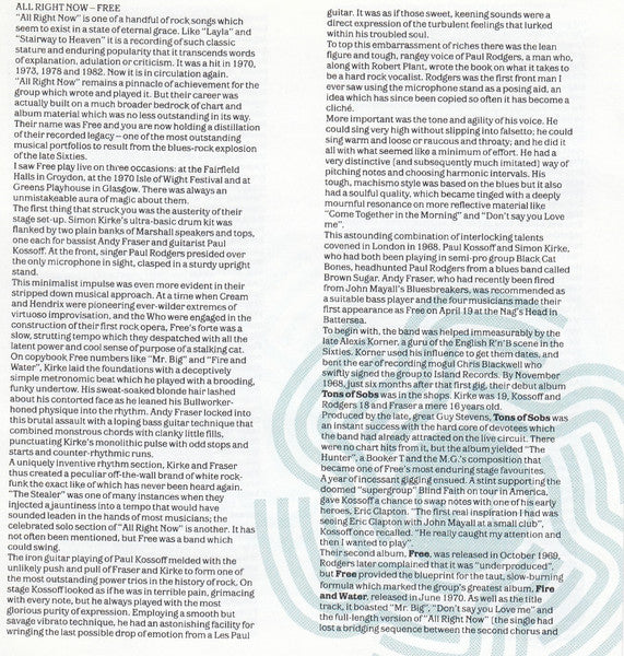 Free : The Best Of Free (All Right Now) (CD, Comp, Club, RE)